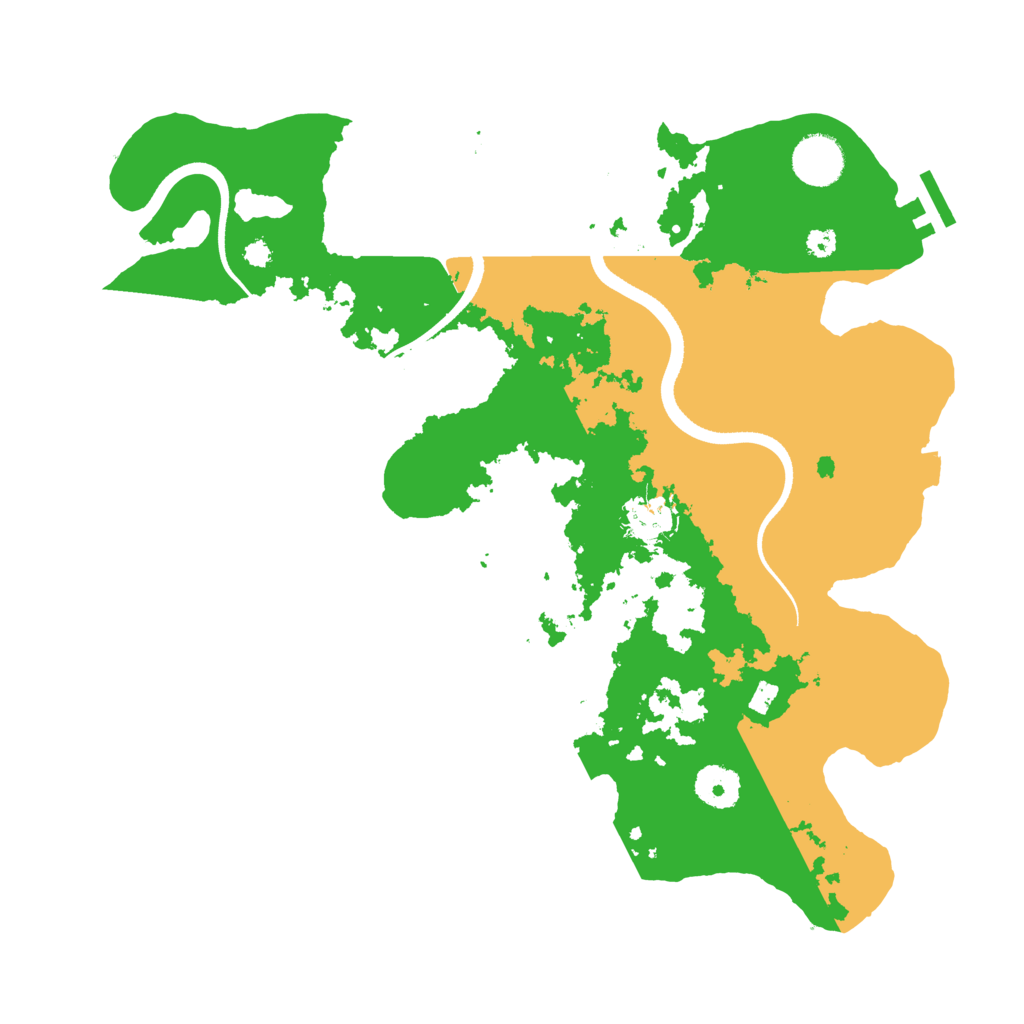 Biome Rust Map: Procedural Map, Size: 3500, Seed: 539510926
