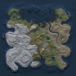 Thumbnail Rust Map: Procedural Map, Size: 3500, Seed: 539510926, 15 Monuments