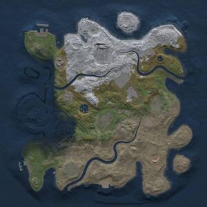 Thumbnail Rust Map: Procedural Map, Size: 3500, Seed: 1710170421, 15 Monuments