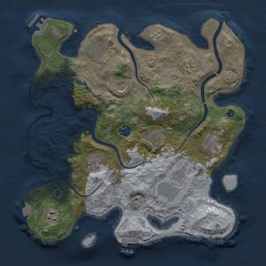 Thumbnail Rust Map: Procedural Map, Size: 3500, Seed: 1757937192, 16 Monuments