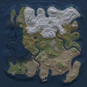 Thumbnail Rust Map: Procedural Map, Size: 3500, Seed: 248213, 15 Monuments