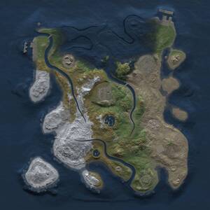 Thumbnail Rust Map: Procedural Map, Size: 3000, Seed: 134324, 10 Monuments