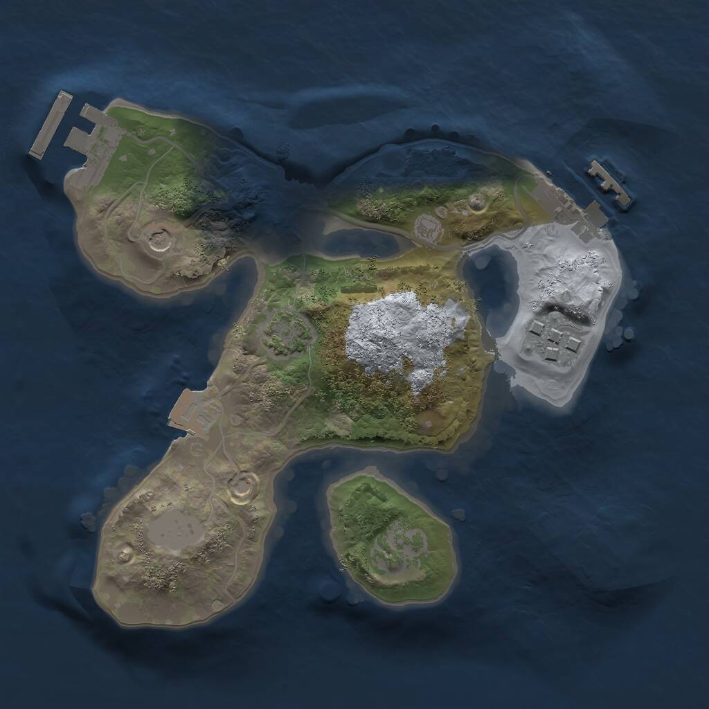 Rust Map: Procedural Map, Size: 2000, Seed: 806360168, 6 Monuments