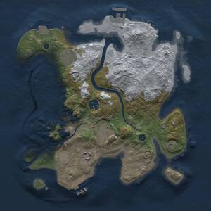 Thumbnail Rust Map: Procedural Map, Size: 3000, Seed: 864286169, 11 Monuments