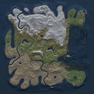 Thumbnail Rust Map: Procedural Map, Size: 4500, Seed: 456358815, 16 Monuments