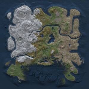 Thumbnail Rust Map: Procedural Map, Size: 4000, Seed: 1871687235, 15 Monuments