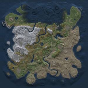 Thumbnail Rust Map: Procedural Map, Size: 4250, Seed: 384780082, 17 Monuments