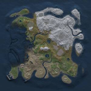 Thumbnail Rust Map: Procedural Map, Size: 3500, Seed: 556941593, 13 Monuments