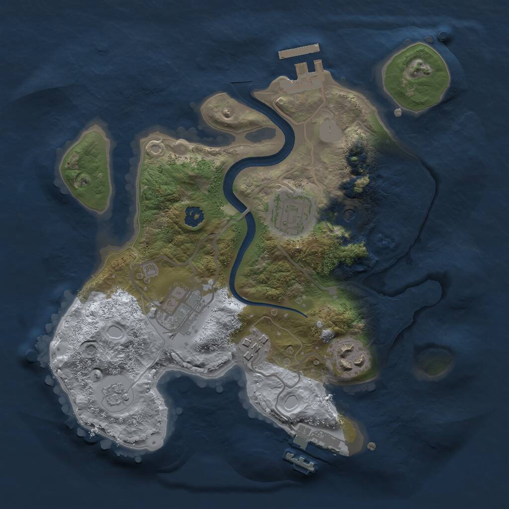 Rust Map: Procedural Map, Size: 2500, Seed: 31314456, 9 Monuments