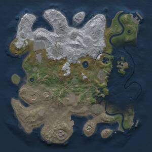 Thumbnail Rust Map: Procedural Map, Size: 3500, Seed: 1256921768, 15 Monuments