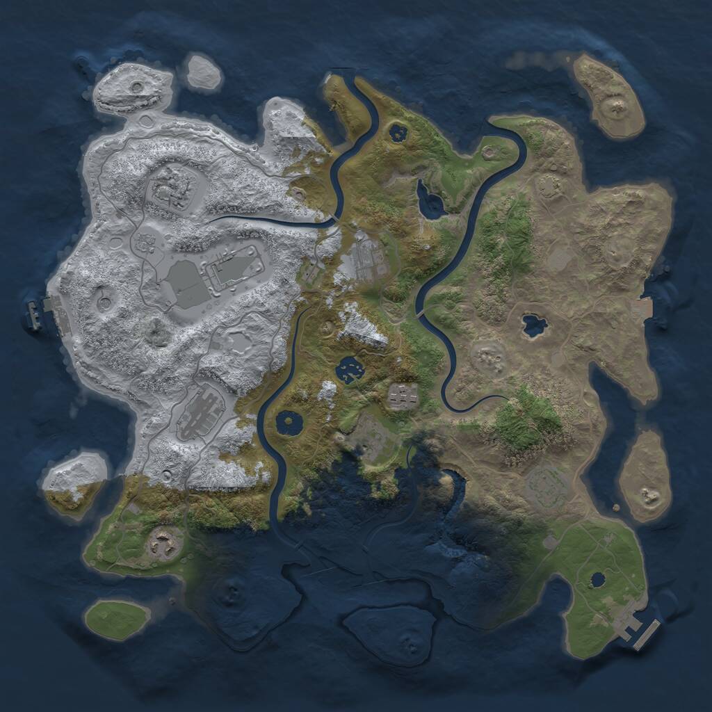 Rust Map: Procedural Map, Size: 4000, Seed: 84731, 15 Monuments