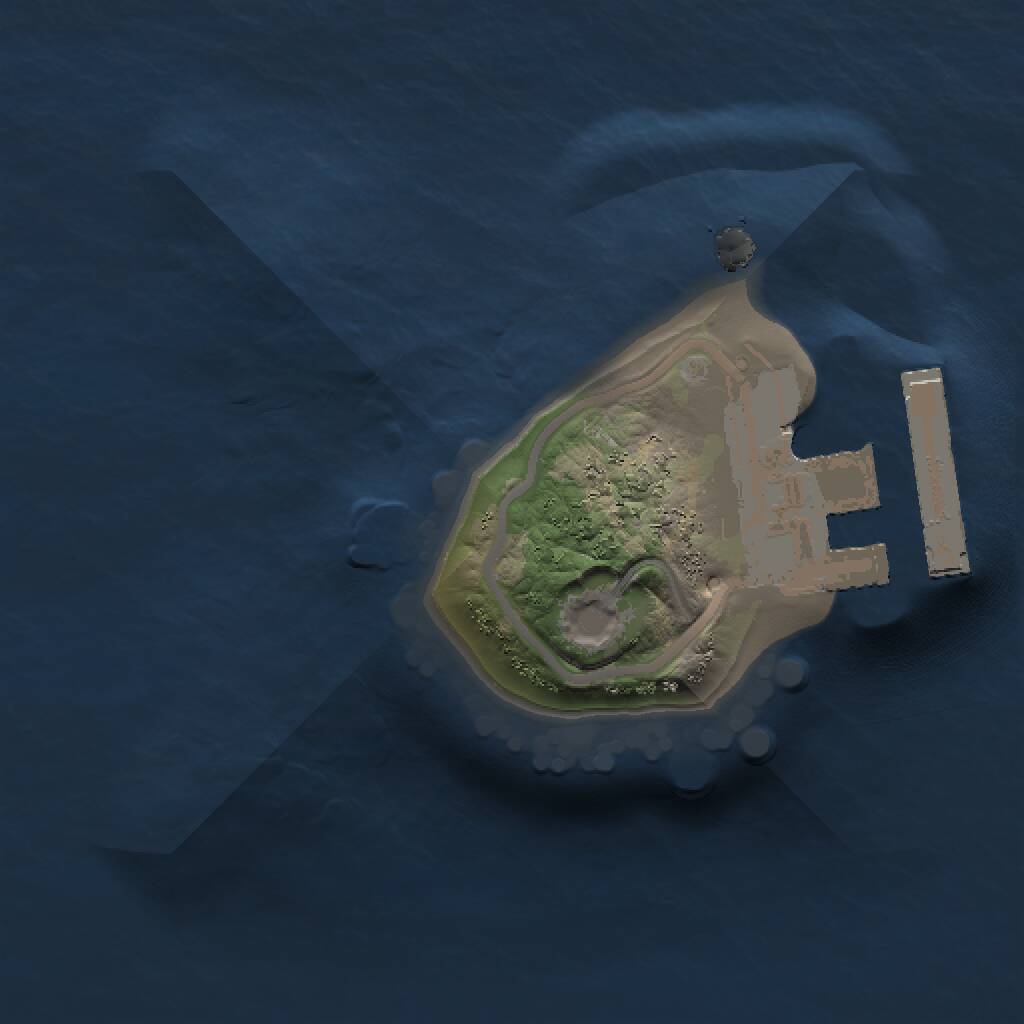 Rust Map: Procedural Map, Size: 1000, Seed: 91162825, 2 Monuments