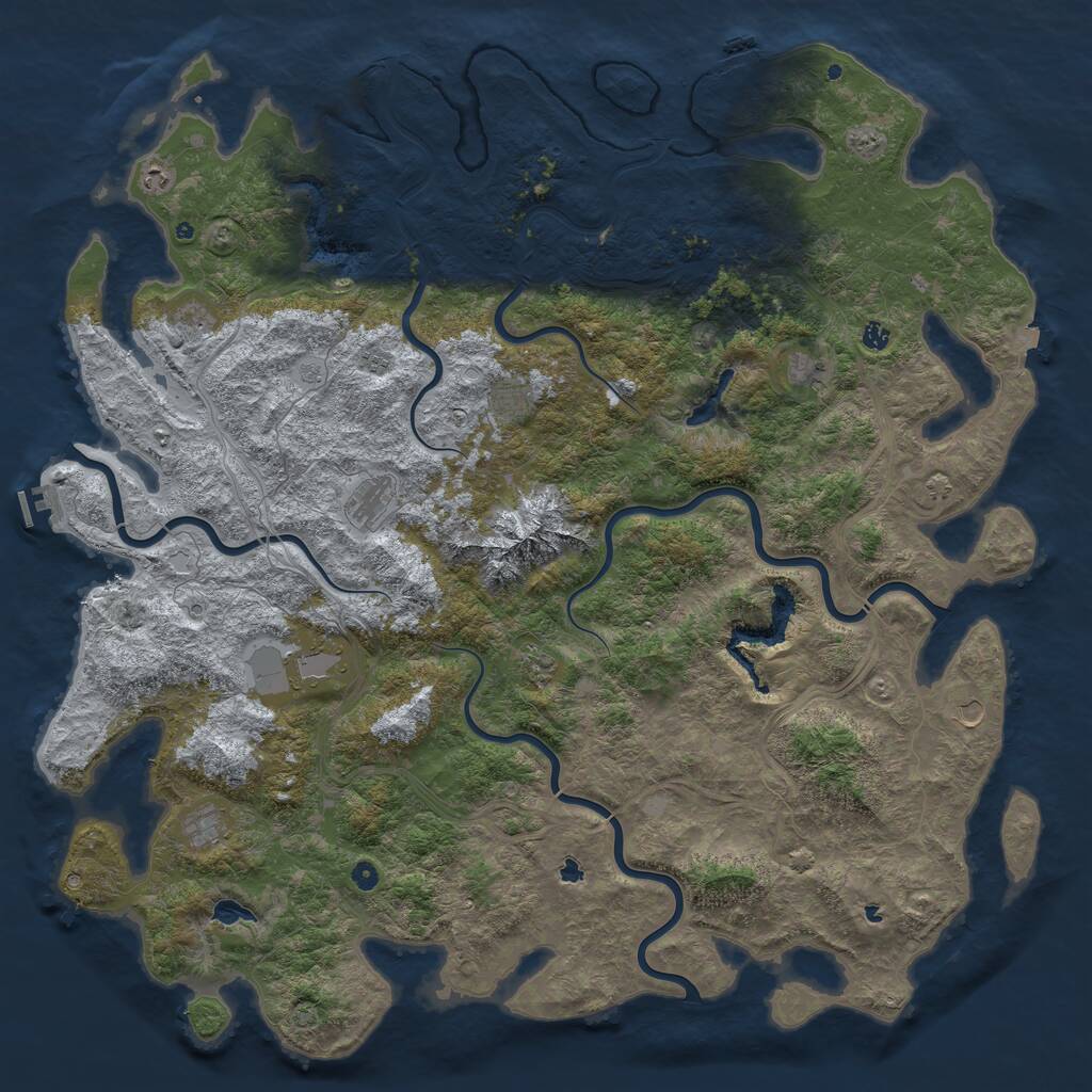 Rust Map: Procedural Map, Size: 6000, Seed: 1559737729, 17 Monuments