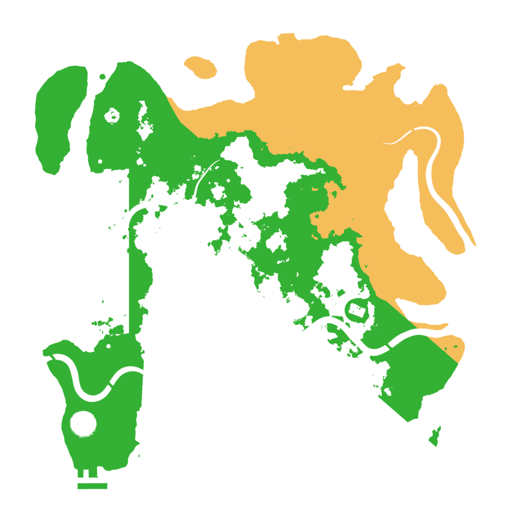 Biome Rust Map: Procedural Map, Size: 3500, Seed: 823560138
