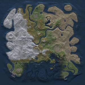 Thumbnail Rust Map: Procedural Map, Size: 4500, Seed: 833827408, 16 Monuments