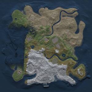 Thumbnail Rust Map: Procedural Map, Size: 3750, Seed: 1426198399, 16 Monuments