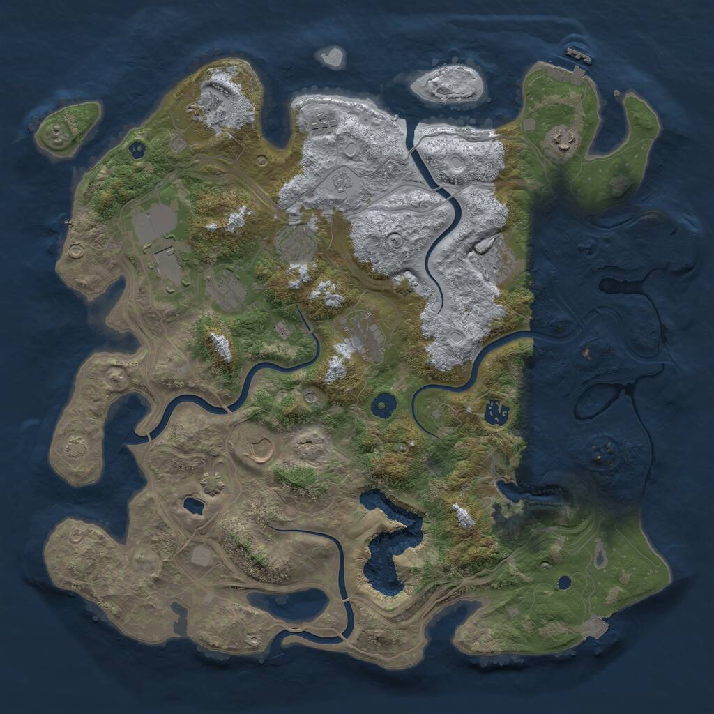 Rust Map: Procedural Map, Size: 4250, Seed: 219547639, 16 Monuments