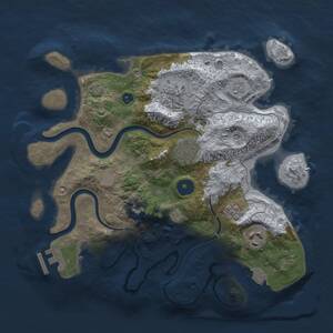 Thumbnail Rust Map: Procedural Map, Size: 3000, Seed: 69141, 9 Monuments