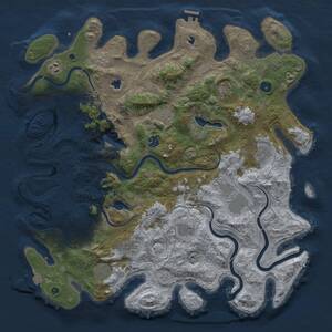 Thumbnail Rust Map: Procedural Map, Size: 4500, Seed: 199921617, 15 Monuments