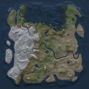Thumbnail Rust Map: Procedural Map, Size: 4500, Seed: 270, 17 Monuments