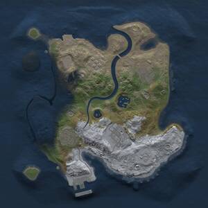 Thumbnail Rust Map: Procedural Map, Size: 2500, Seed: 965290949, 9 Monuments