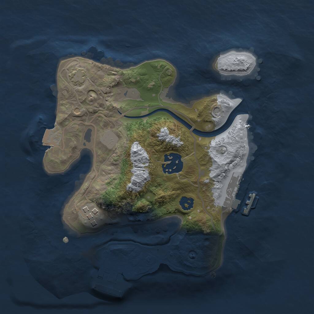 Rust Map: Procedural Map, Size: 2200, Seed: 1473609307, 6 Monuments