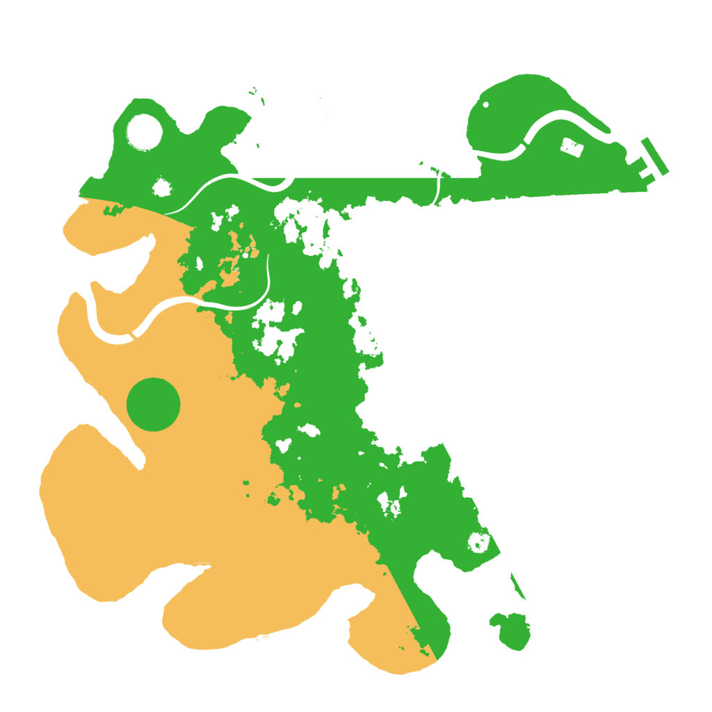 Biome Rust Map: Procedural Map, Size: 3500, Seed: 157660437