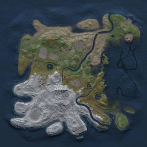 Thumbnail Rust Map: Procedural Map, Size: 3500, Seed: 257707698, 13 Monuments