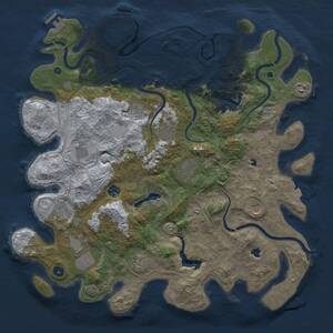 Thumbnail Rust Map: Procedural Map, Size: 4500, Seed: 577662959, 17 Monuments