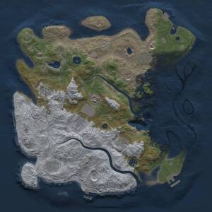 Thumbnail Rust Map: Procedural Map, Size: 4000, Seed: 1894365744, 15 Monuments