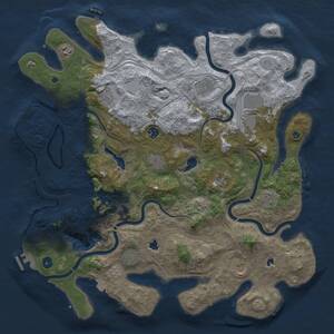Thumbnail Rust Map: Procedural Map, Size: 4500, Seed: 824462855, 16 Monuments