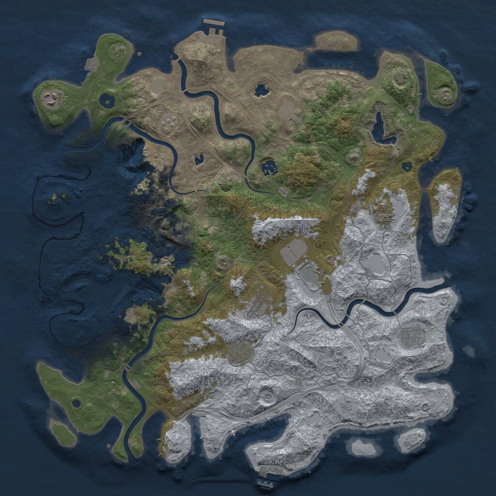 Rust Map: Procedural Map, Size: 4750, Seed: 27032026, 16 Monuments