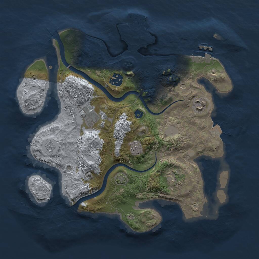 Rust Map: Procedural Map, Size: 3000, Seed: 563121811, 11 Monuments