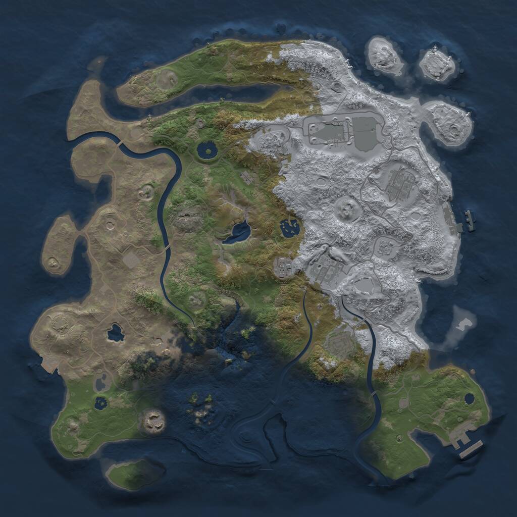 Rust Map: Procedural Map, Size: 4000, Seed: 1108230162, 15 Monuments
