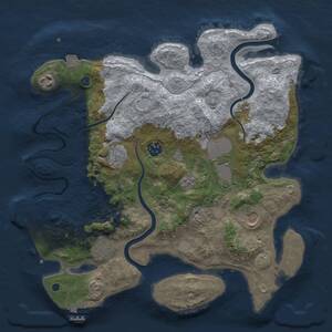 Thumbnail Rust Map: Procedural Map, Size: 3500, Seed: 1595670165, 13 Monuments