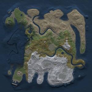 Thumbnail Rust Map: Procedural Map, Size: 3500, Seed: 1718543165, 14 Monuments