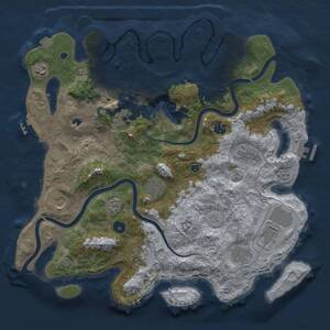Thumbnail Rust Map: Procedural Map, Size: 4000, Seed: 1228461783, 16 Monuments
