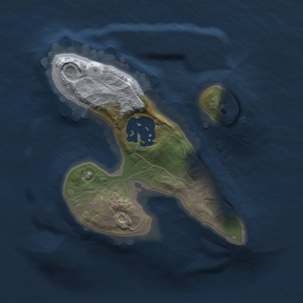 Rust Map: Procedural Map, Size: 1500, Seed: 1313, 2 Monuments