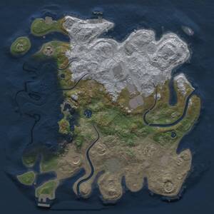 Thumbnail Rust Map: Procedural Map, Size: 3750, Seed: 757738880, 15 Monuments