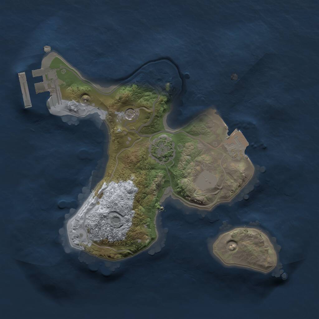 Rust Map: Procedural Map, Size: 1800, Seed: 6295, 4 Monuments