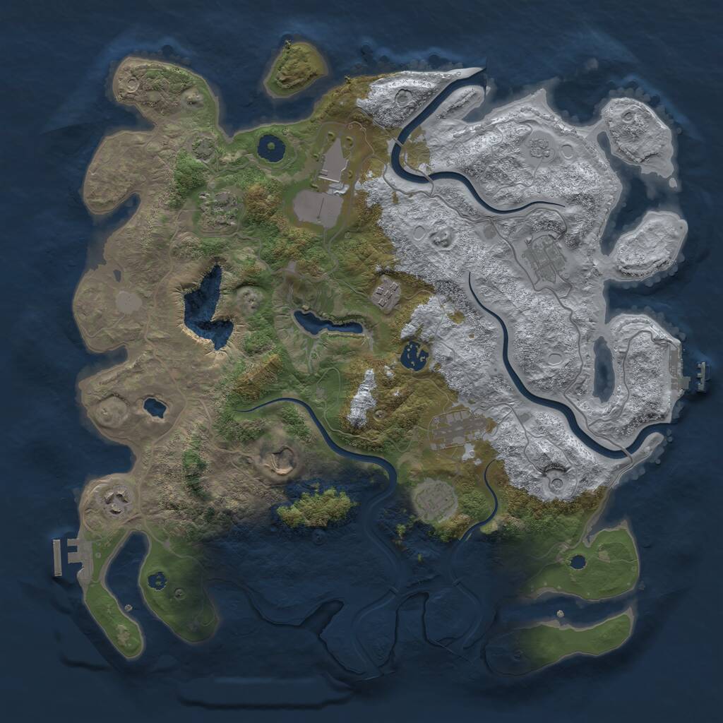 Rust Map: Procedural Map, Size: 4000, Seed: 1120020327, 15 Monuments