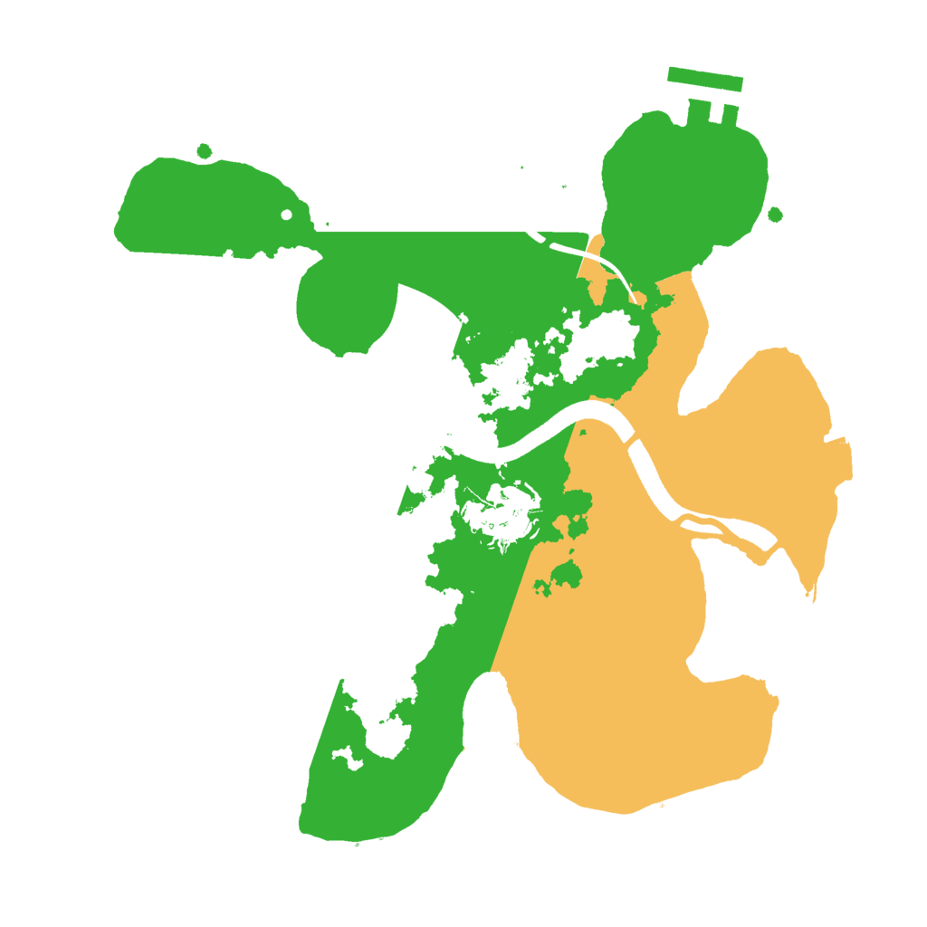 Biome Rust Map: Procedural Map, Size: 2500, Seed: 122323