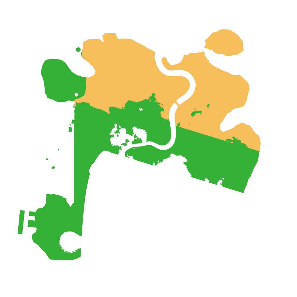 Biome Rust Map: Procedural Map, Size: 2500, Seed: 733041639