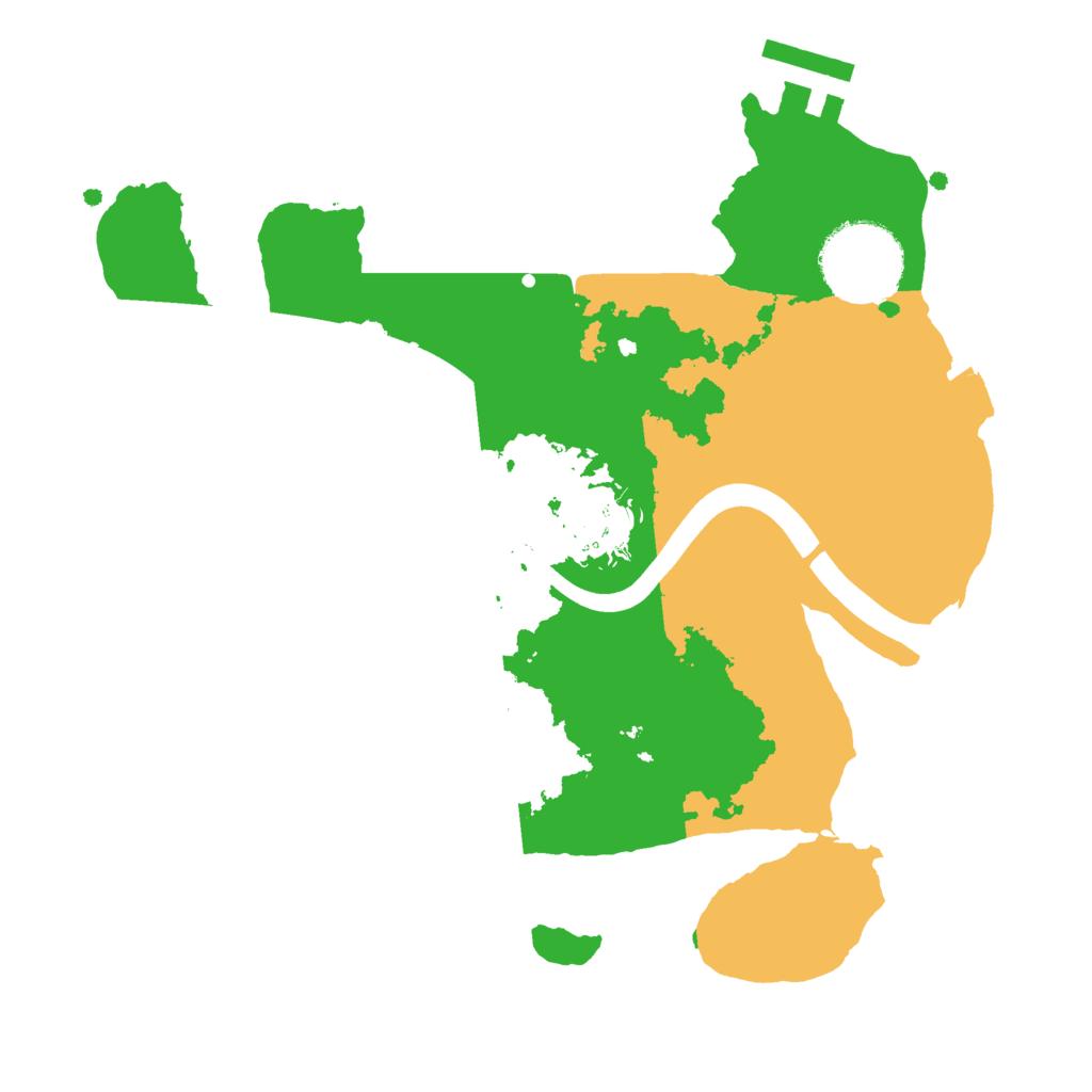 Biome Rust Map: Procedural Map, Size: 2400, Seed: 3974