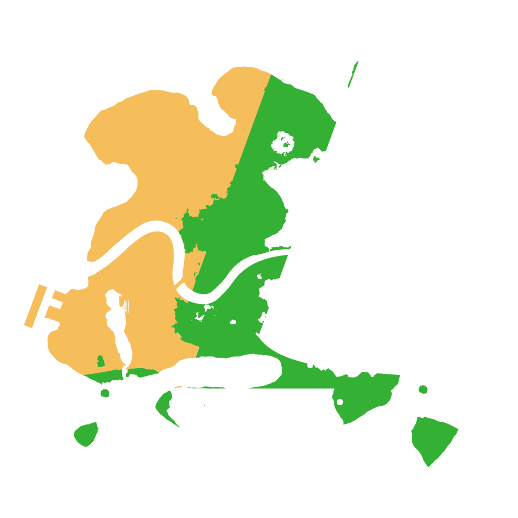 Biome Rust Map: Procedural Map, Size: 2400, Seed: 3874