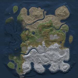 Thumbnail Rust Map: Procedural Map, Size: 3750, Seed: 411655689, 15 Monuments