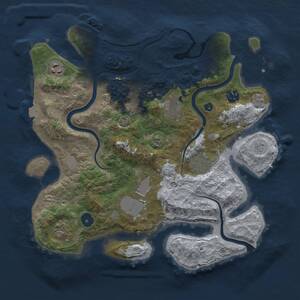 Thumbnail Rust Map: Procedural Map, Size: 3500, Seed: 1420805976, 12 Monuments
