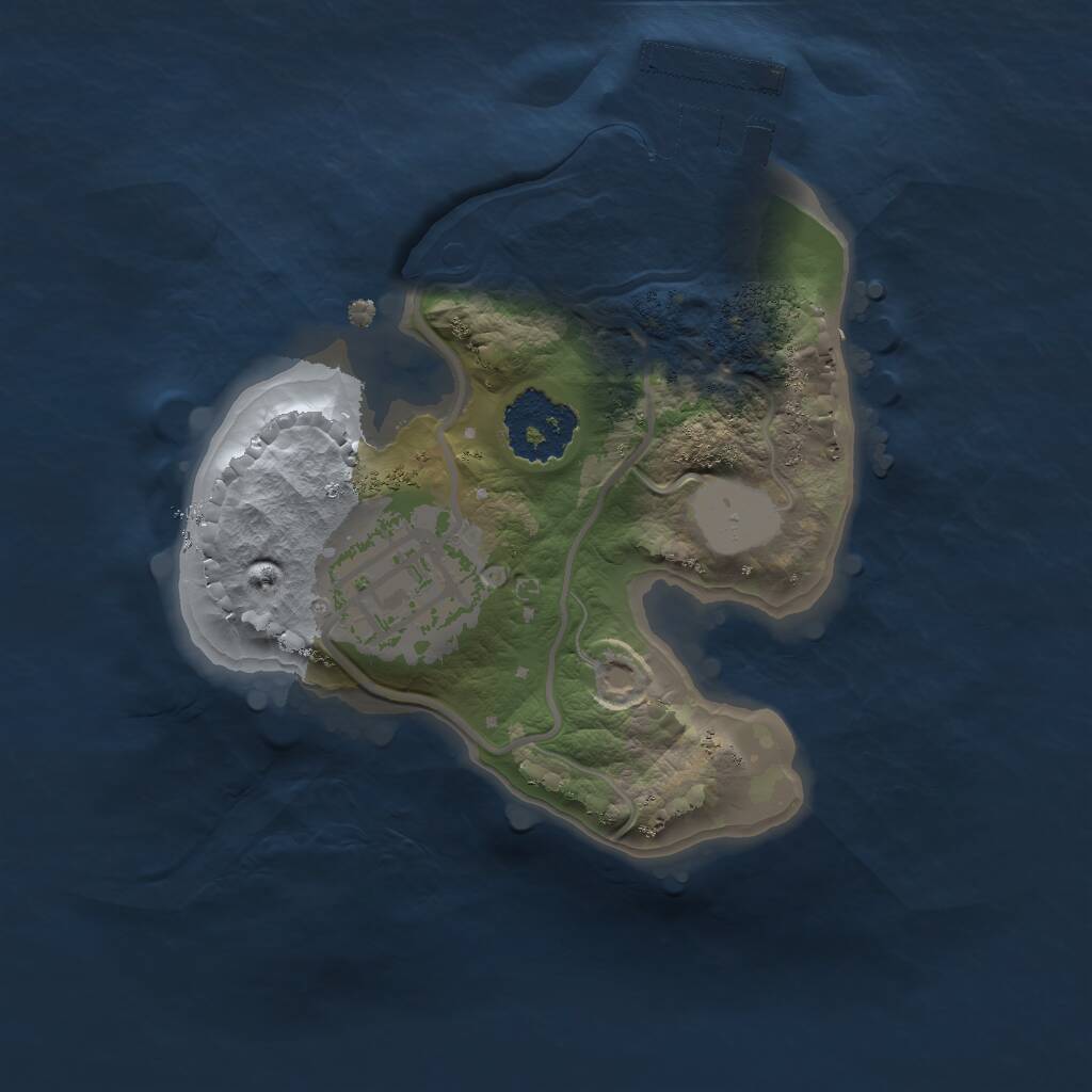 Rust Map: Procedural Map, Size: 1550, Seed: 1597963589, 3 Monuments