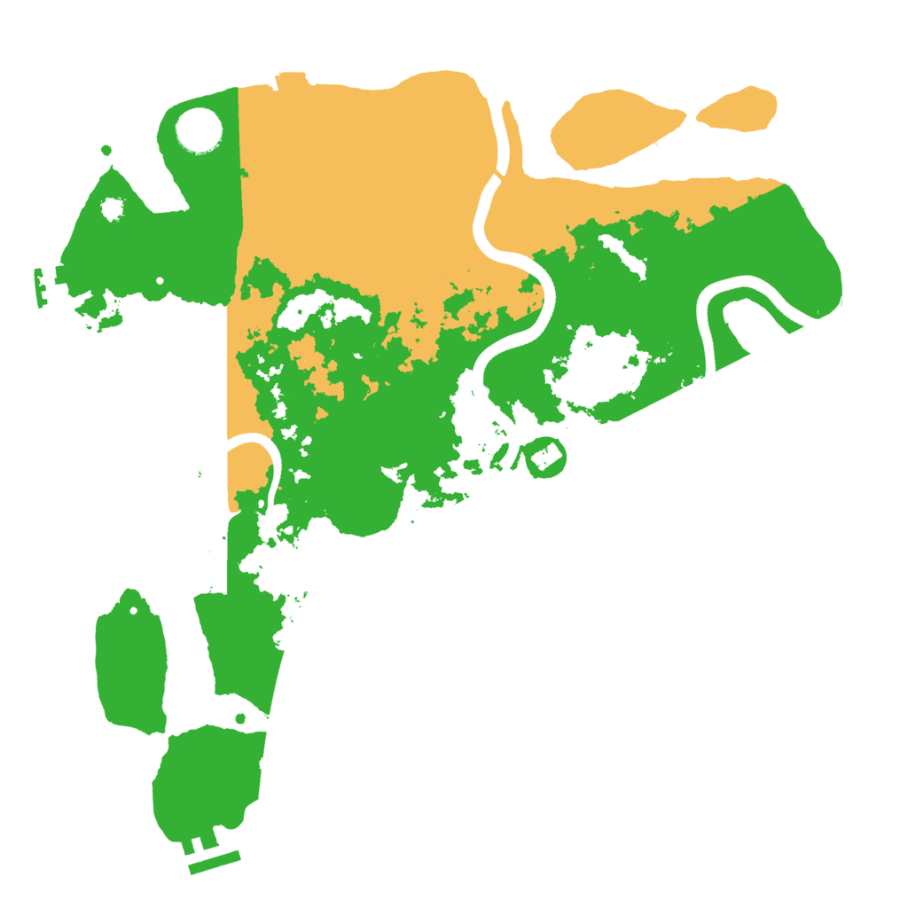 Biome Rust Map: Procedural Map, Size: 3500, Seed: 33921