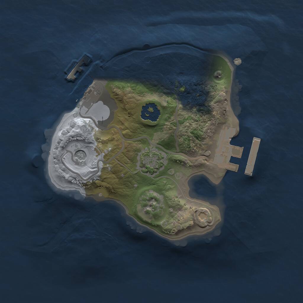 Rust Map: Procedural Map, Size: 1600, Seed: 1597963589, 5 Monuments